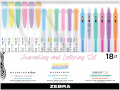 Zebra Pen Journaling and Lettering Set, Includes 6 Highlighters