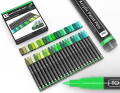 Acrylic Paint Pens 22 Green Tones Assorted Pro Color Series Markers Set