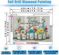 Flower Diamond Painting Kits, 5D Diamond Art Kits Full Drill Diamond Painting Kits for Adults