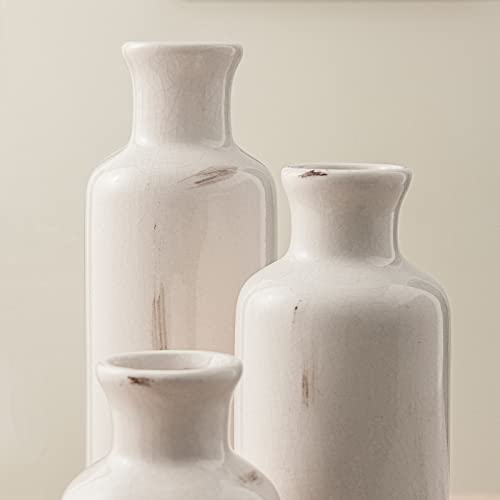 Ceramic Vases Set of 3 for Home Decor, Chinese Classical and Gorgeous Pottery Vase