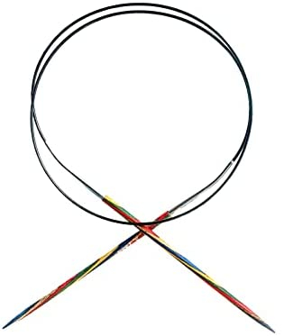 Circular Knitting Needles 31.5 Inch (80cm), Premium Wooden Knitting Needles with Pliable Wire