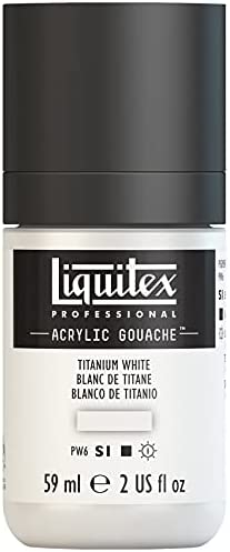 Liquitex - 2059432 Professional Acrylic Gouache 2-oz bottle, Titanium White