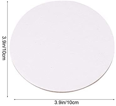 HEALLILY 8pcs Round Painting Canvas Panel Canvas Painting Boards