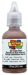 Scribbles 3d Fabric Paint 1oz-Shiny - Hot Chocolate