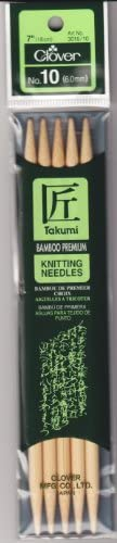 Takumi Bamboo Double Point Knitting Needles 7 5/Pkg-Size 10/6mm