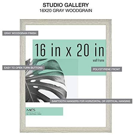 MCS Industries Studio Gallery Frame, Gray Woodgrain