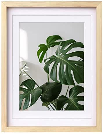 Egofine 12x16 Picture Frames Natural Wood Frames with Plexiglass, Display Pictures 9x12/11x14 with Mat or 12x16 Without Mat for Tabletop and Wall Mounting