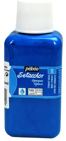 PEBEO Setacolor Opaque Fabric Paint 250-Milliliter Bottle, Cobalt Blue