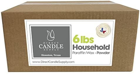 Direct Candle Supply - 6 lb Refined Paraffin Wax Powder/Flakes - for Candle Making, Canning