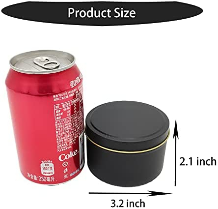 PMCDS2G Candle Tins 24 Piece, 8oz for Candle Making - Black