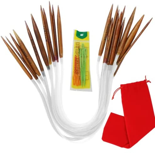 KnitPal 12-inch (30cm) Short Circular Knitting Needles Set with 11 Sizes, Knitting for Babies