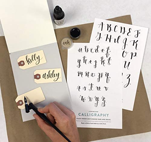 Calligraphy Starter Kit - Beginner Calligraphy Lettering Set - Beginning Modern Calligraphy DIY Kit - Oblique Pen Hand Lettering with Nib