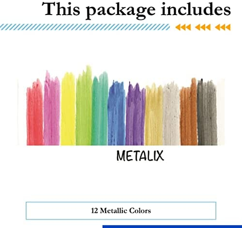 The Pencil Grip Kwik Stix Metalix Paint Pens, Metallic Tempera Paint Pens