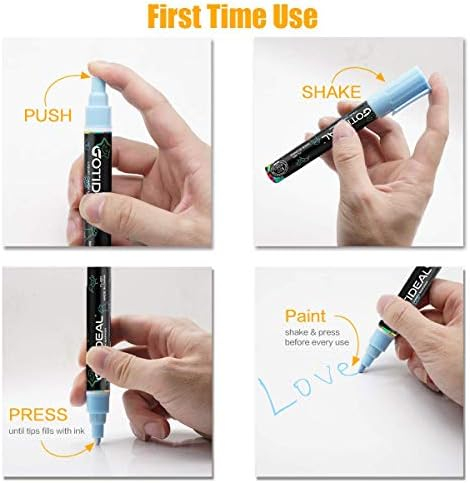 GOTIDEAL Liquid Chalk Markers, 30 colors Premium Window Chalkboard Neon Pens