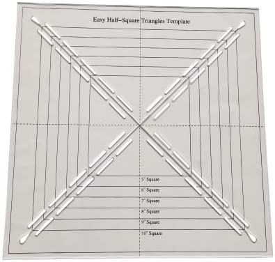 HONEYSEW Easy Half-Square Triangles Template Ruler for Sewing Quilting
