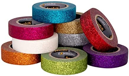 Scotch Brand Scotch Expressions Glitter Washi Tape, Great for Bullet Journaling and DIY Décor