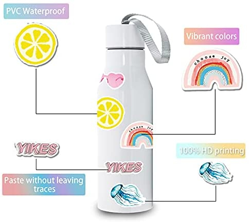 VSCO Stickers for Water Bottles, 100PCS Cute Vinyl Waterproof Aesthetic Stickers for Hydro Flask