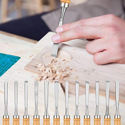 Calary 24Pcs Wood Carving Chisel Set Wood Carving Kit Including Small and Large Size Wood Carver Set