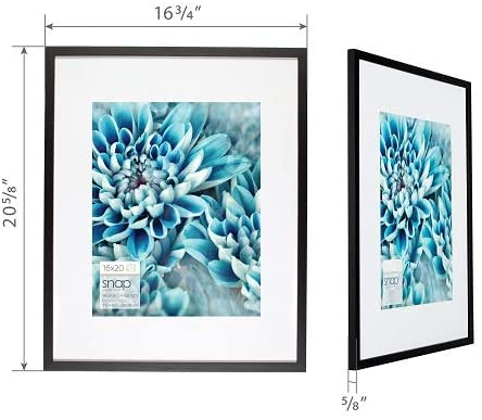 Snap 16x20 Wall Mount Single Mat for 11x14 Photo Picture Frame, 16