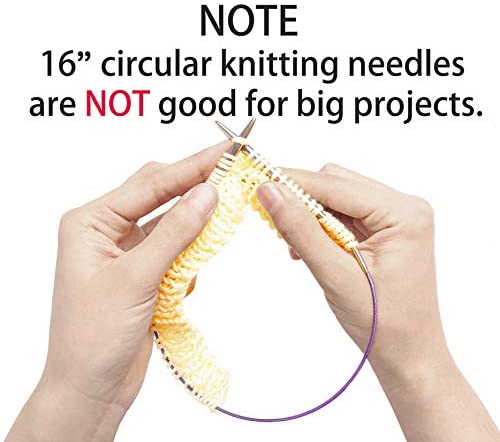 Circular Knitting Needles 16 Inch Set Round Metal Kit Size 13 10 8 6 2.5 0
