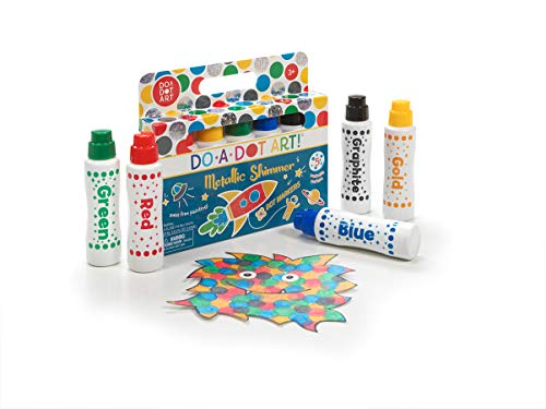 Kids Washable Dot Art Markers - New Metallic Shimmer Paint Daubers Non-Toxic For Children, Toddlers Preschool and Kindergarten Teachers The Original Dot Markers By Do A Dot Art!