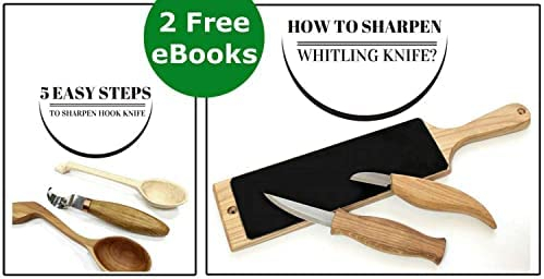 BeaverCraft Wood Carving Hook Knife SK1 for Carving Spoons Kuksa Bowls and Cups Spoon Carving Tools Basic Crooked Knife for Professional Spoon Carvers and Beginners Right-Handed Hook Knife