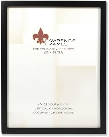 Lawrence Frames Black Wood Certificate Picture Frame, Gallery Collection