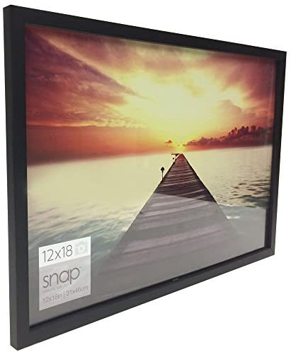 Snap 10FW1569E Solid Wood Wall Poster Picture Frame, 12
