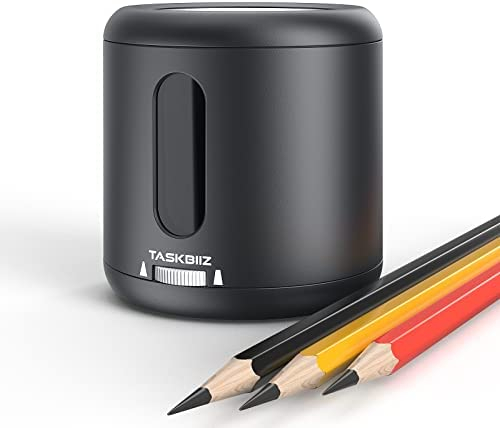 Taskbiiz Pencil Sharpeners Electric Pencil Sharpener, Battery/USB Operated Portable Pencil Sharpener Kids