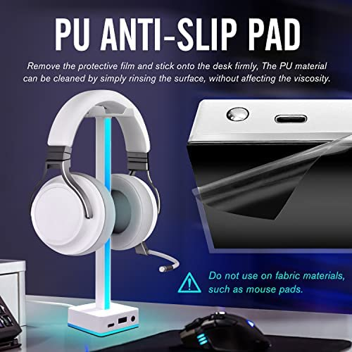 EZDIY-FAB USB LED Light Bar Headphones Stand, Desktop Atmosphere RGB Backlight