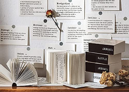 600 Pcs Vintage Tiny Dictionary Decorative Craft Papers Mini Dictionary for Scrapbooking and Decoupage (600 Pcs)