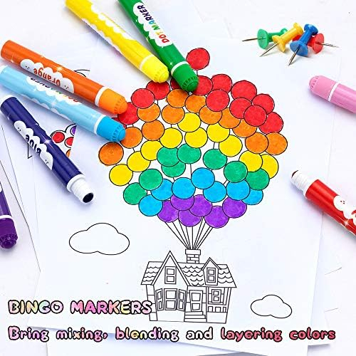 Washable Dot Markers for Kids Toddlers & Preschoolers, 24 Colors Bingo Paint Daubers Marker Kit with Free Activity Book