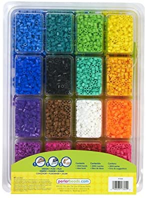 Perler Beads Assorted Fuse Beads Tray for Kids Crafts with Perler Bead Pattern Book, 4001 pcs