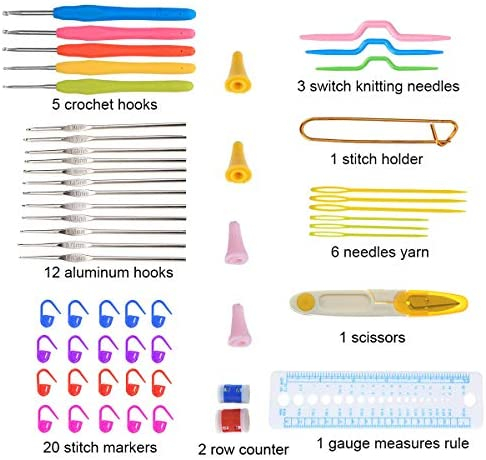 KOKNIT Knitting Needles Set, Included 18 Pairs Single Pointed Bamboo Knitting Needles