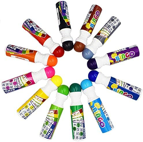 Yuanhe Bingo Daubers Dot Markers Mixed Colors Set of 12 Pack