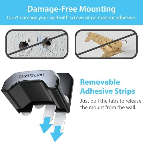 TotalMount Gaming Headset Hanger – Includes Removable Adhesive Strips for Easy, Damage-Free Wall