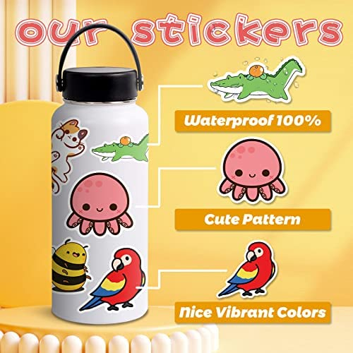 LIFEBE Cute Animal Stickers for Kids 100pcs, Farm Animal Stickers for Water Bottles