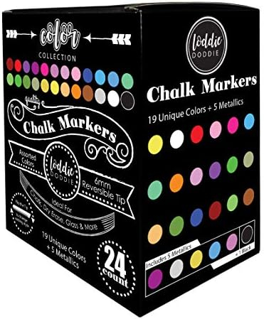 Loddie Doddie Liquid Chalk Markers | Dust Free Chalk Pens - Perfect for Chalkboards, Blackboards