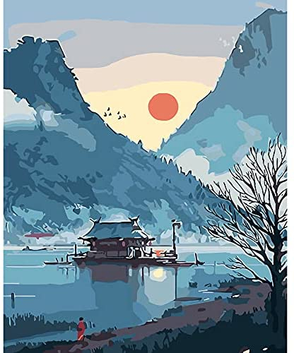 Paint by Numbers Landscape, Japanese Paint by Numbers for Adults Beginner