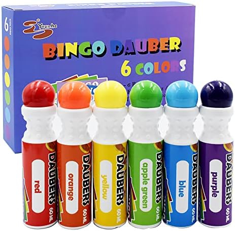 Yuanhe Bingo Daubers Dot Markers Mixed Colors Set of 6 Pack