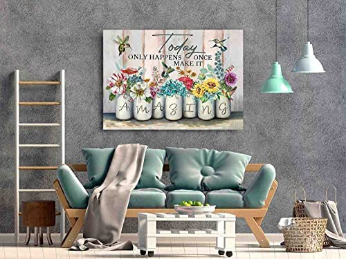 Paint by Number for Adults, Inspirational Flower Paint by Numbers for Adults Beginner DIY Adult Paint by Number Arts and Crafts Paintwork with Paintbrushes Canvas Oil Painting Wall Decor 16X20 inch