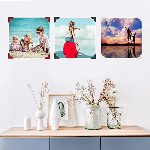 WXJ13 13 Sheets 13 Colors Photo Mounting Corners Photo Corners Self Adhesive for DIY Scrapbooking, Picture Album