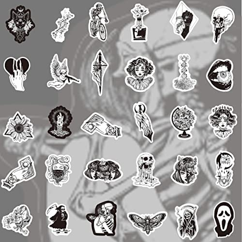 Gothic Stickers for Hydro Flask | 50 PCS | Vinyl Waterproof Stickers for Laptop,Skateboard