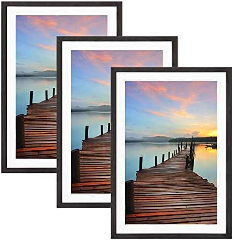 Sindcom 13x19 Picture Frame 3 Pack, with Detachable Mat for 11x17 Pictures