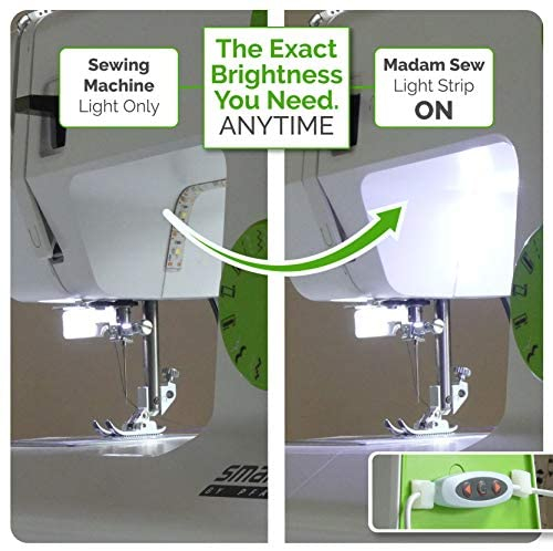 Madam Sew Sew Bright Sewing Machine LED Lighting Strip Dimmable Self-Adhesive USB Sewing Machine Light Illuminates Your Work Area for Sewing with Greater Attention to Detail and Accuracy