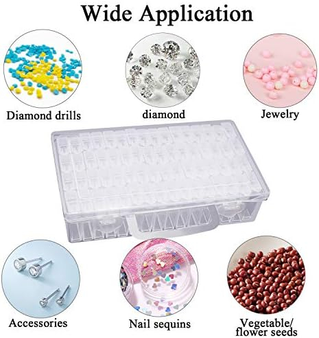 ARTDOT Diamond Painting Storage Containers, Portable Bead Storage Organizer 64 Gird Diamond Painting Accessories (Storage Box)