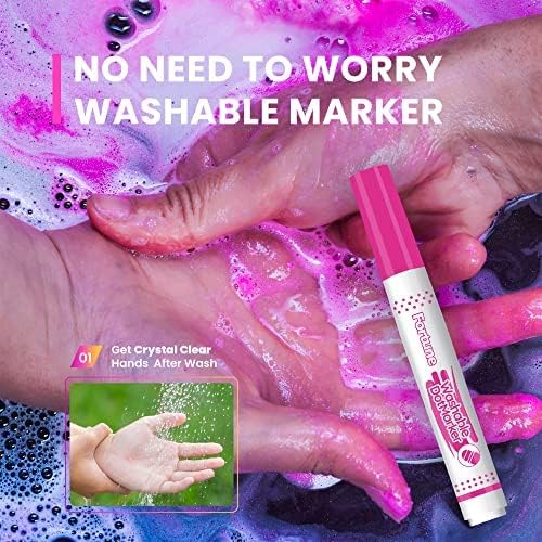 Washable Dot Markers Paint Art – 30 Colors Fine Tip 8mm Dotters Non-Toxic Water Based Shuttle Supplies Kit for Toddlers and Adults