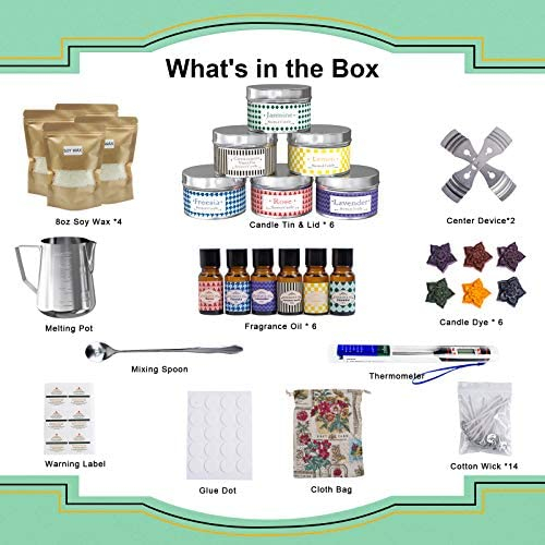 Candle Making Kit Supplies by Webetop, Soy Wax DIY Candle Making Kit for Adults and Kids Best Starter Candle Making Set