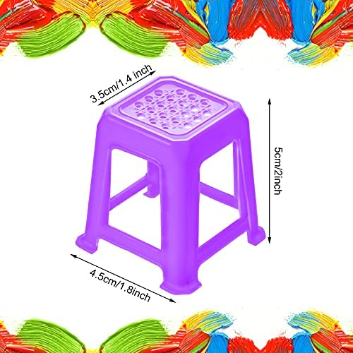 16 Pieces Paint Stand Canvas Stands for Painting Canvas Feet Risers Mini Non-Skip Fluid Painting Supplies Solid Color Plastic Paint Pouring Tools for Painting Supplies (Multi-Colors)