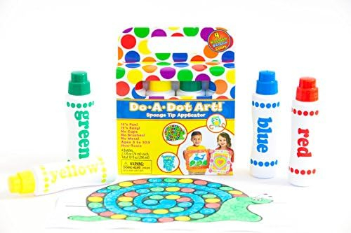 Do A Dot Art! Set of 4 Pack Rainbow Washable Dot Paint Markers for Kids and Toddlers, The Original Dot Marker